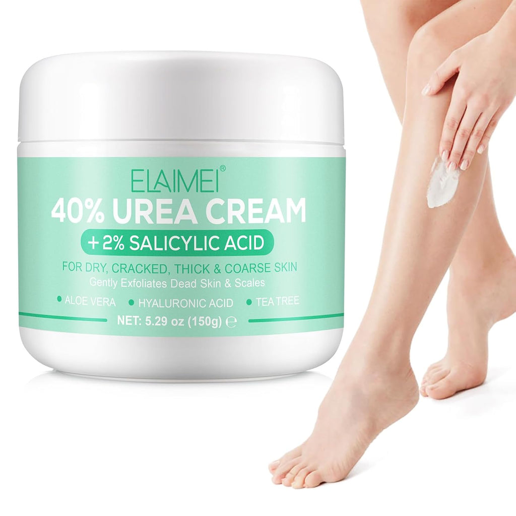 Urea Cream, Urea Foot Cream, Urea Cream 40% with 2% Salicylic Acid, Urea Foot Cream Plus Deep Moisturising for Dry, Cracked Feet, Heels and Hands, 100 g