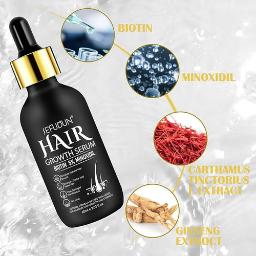 5% Minoxidil Hair Growth Serum for Men and Women, Hair Growth Oil Hair Regrowth Treatment for Scalp Hair Loss Hair Thinning,Stronger, Hair Regrowth Serum for Thicker Longer Fuller Hair A