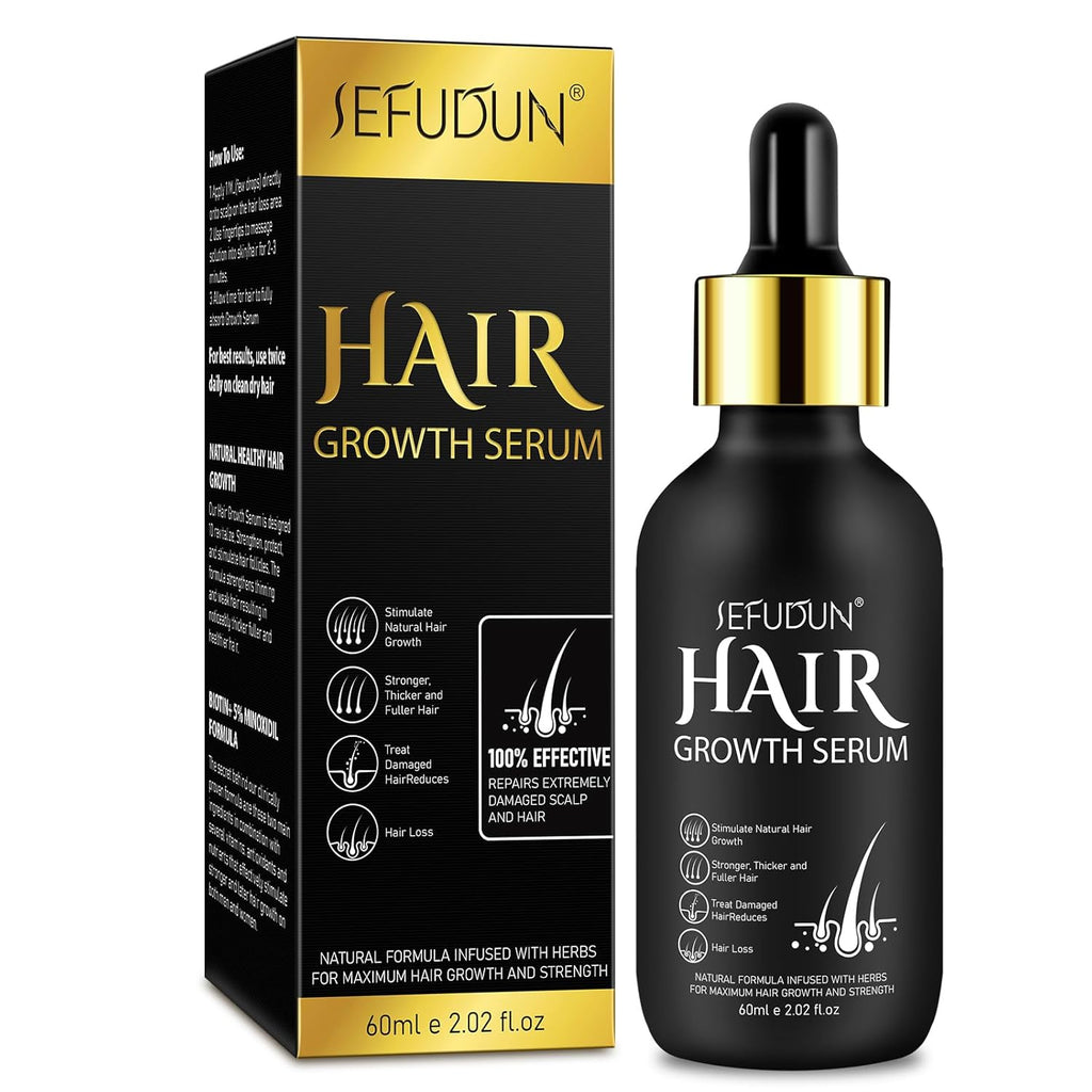 5% Minoxidil Hair Growth Serum for Men and Women, Hair Growth Oil Hair Regrowth Treatment for Scalp Hair Loss Hair Thinning,Stronger, Hair Regrowth Serum for Thicker Longer Fuller Hair A