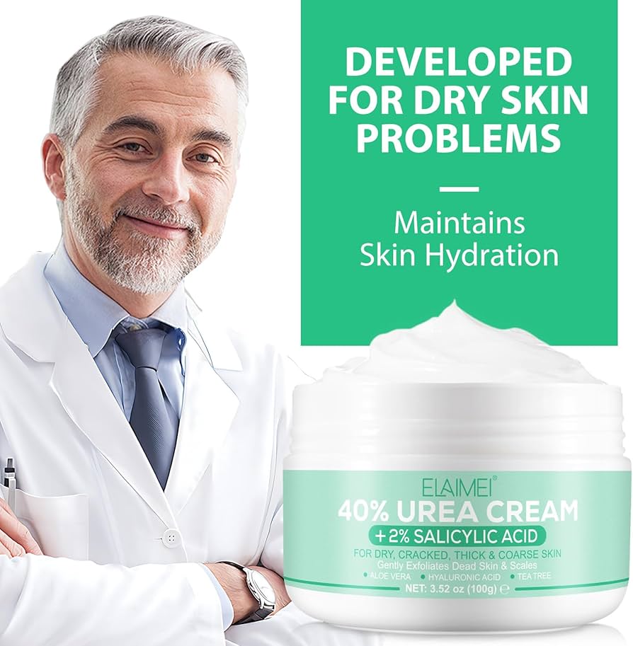 Urea Cream, Urea Foot Cream, Urea Cream 40% with 2% Salicylic Acid, Urea Foot Cream Plus Deep Moisturising for Dry, Cracked Feet, Heels and Hands, 100 g
