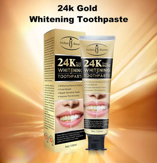 24k Gold Whitening Toothpaste 100ml - 2 Pack